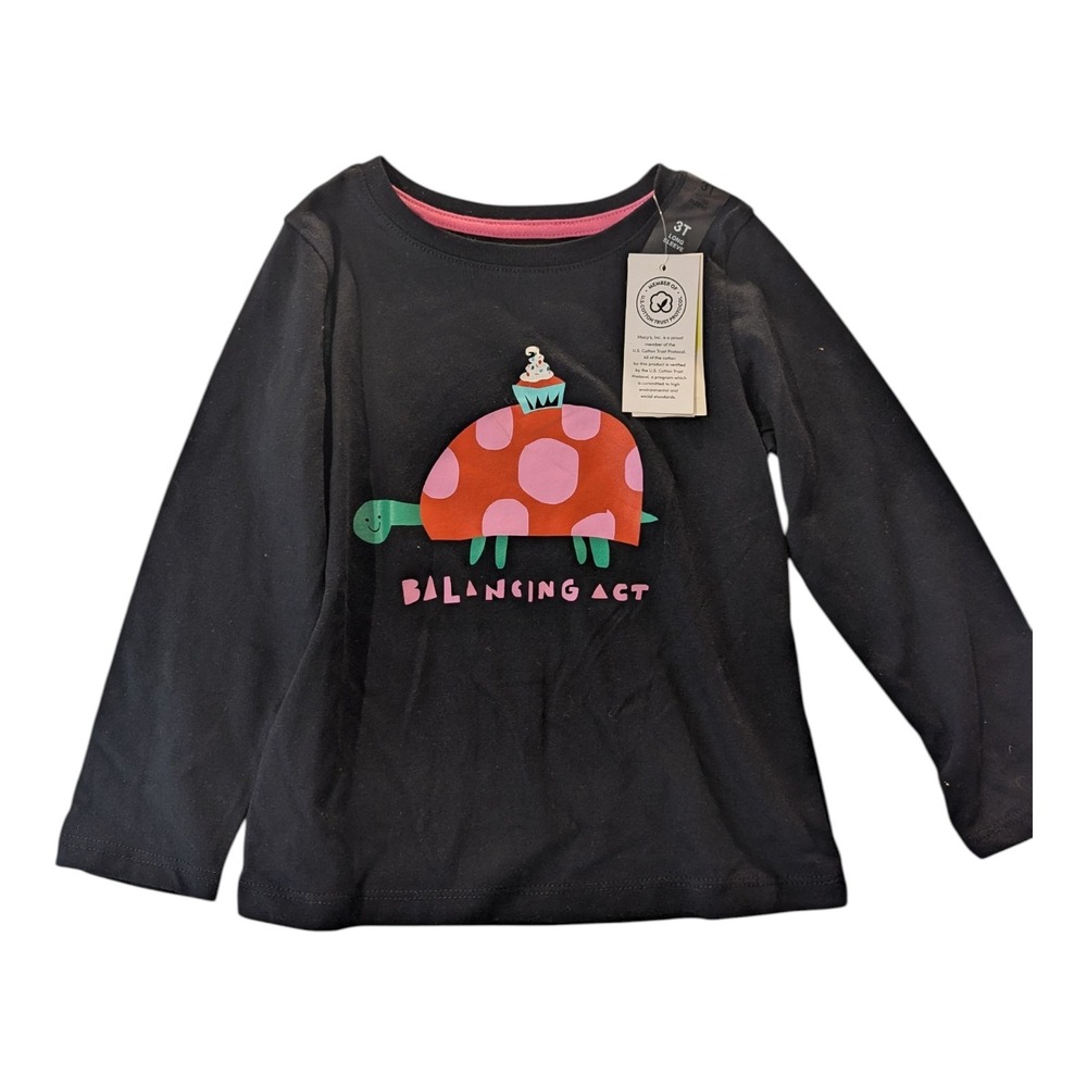 BBC-1 Epic Threads Toddler Girls Balancing Act Graphic Long Sleeve Shirt‎ 3T